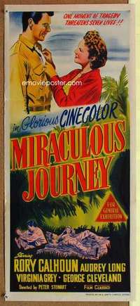 w692 MIRACULOUS JOURNEY Australian daybill movie poster '48 Rory Calhoun