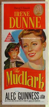 w706 MUDLARK Australian daybill movie poster '51 Irene Dunne, Guinness