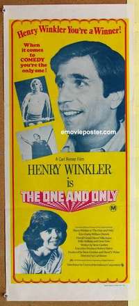 w738 ONE & ONLY Australian daybill movie poster '78 Winkler, wrestling!