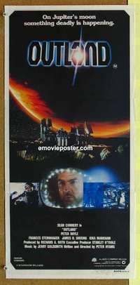 w749 OUTLAND Australian daybill movie poster '81 Sean Connery sci-fi!