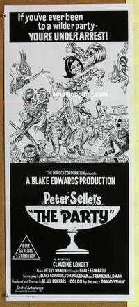 w760 PARTY Australian daybill movie poster R70s Peter Sellers, Blake Edwards