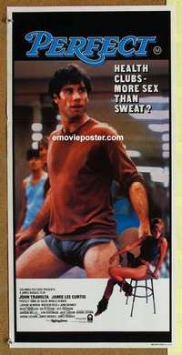 w766 PERFECT Australian daybill movie poster '85 sexy Curtis & Travolta!