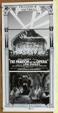 w771 PHANTOM OF THE OPERA Australian daybill movie poster R80s Lon Chaney