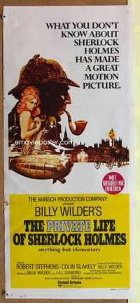 w786 PRIVATE LIFE OF SHERLOCK HOLMES Australian daybill movie poster '71