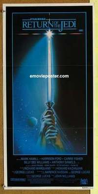w807 RETURN OF THE JEDI style A Australian daybill movie poster '83 Lucas