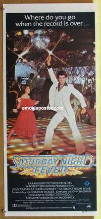w836 SATURDAY NIGHT FEVER Australian daybill movie poster '77 John Travolta