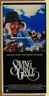 w837 SAVING GRACE Australian daybill movie poster '85 religious comedy!