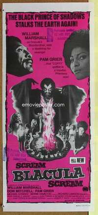 w839 SCREAM BLACULA SCREAM Australian daybill movie poster '73 vampires!