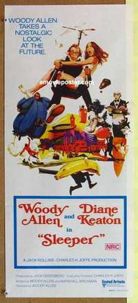 w855 SLEEPER Australian daybill movie poster '74 Woody Allen, Diane Keaton