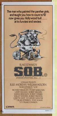 w861 SOB Australian daybill movie poster '81 Julie Andrews, Blake Edwards