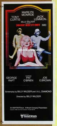 w862 SOME LIKE IT HOT Australian daybill movie poster R80 Marilyn Monroe!