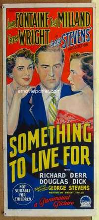 w863 SOMETHING TO LIVE FOR Australian daybill movie poster '52 Fontaine