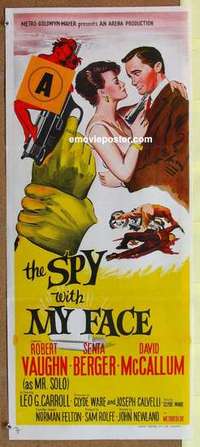w874 SPY WITH MY FACE Australian daybill movie poster '66 Vaughn, UNCLE!