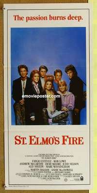 w875 ST ELMO'S FIRE Australian daybill movie poster '85 Rob Lowe, Demi Moore