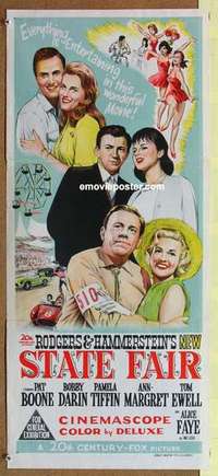 w885 STATE FAIR Australian daybill movie poster '62 Pat Boone, Bobby Darin