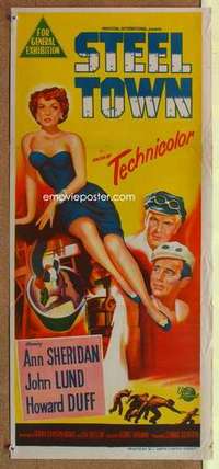 w886 STEEL TOWN Australian daybill movie poster '52 sexy Ann Sheridan!