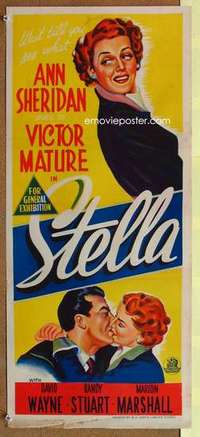 w887 STELLA Australian daybill movie poster '50 Ann Sheridan, Vic Mature
