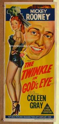 w967 TWINKLE IN GOD'S EYE Australian daybill movie poster '55 Mickey Rooney