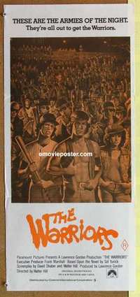 w996 WARRIORS Australian daybill movie poster R80s Walter Hill, gangs!