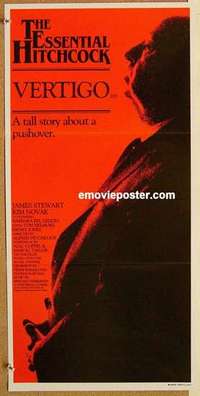 w984 VERTIGO Australian daybill movie poster R83 Alfred Hitchcock classic