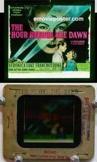 w031 HOUR BEFORE THE DAWN magic lantern movie glass slide '44 Veronica Lake