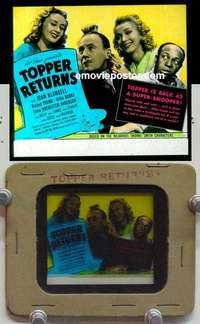 w140 TOPPER RETURNS magic lantern movie glass slide '41 Blondell, Hal Roach