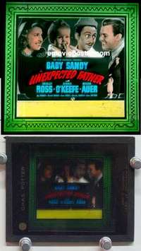 w180 UNEXPECTED FATHER magic lantern movie glass slide '39 Baby Sandy!