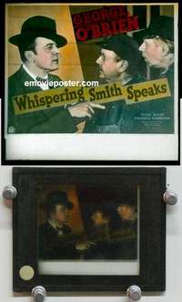 w242 WHISPERING SMITH SPEAKS magic lantern movie glass slide '35 O'Brien
