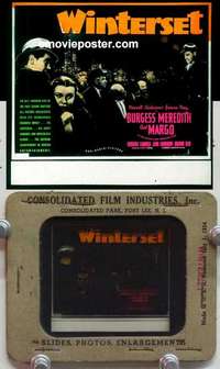 w262 WINTERSET magic lantern movie glass slide '36 Burgess Meredith, Margo