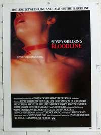 a236 BLOODLINE Thirty By Forty movie poster '79 Audrey Hepburn, Ben Gazzara