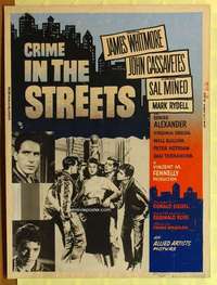 a245 CRIME IN THE STREETS Thirty By Forty movie poster '56 Cassavetes, Mineo