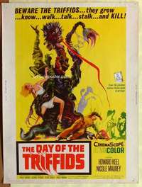 a247 DAY OF THE TRIFFIDS Thirty By Forty movie poster '62 Howard Keel classic!