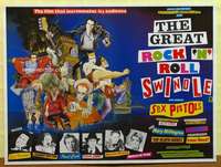 a350 GREAT ROCK 'N' ROLL SWINDLE British quad movie poster '80 punk!