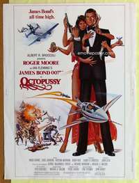 a284 OCTOPUSSY Thirty By Forty movie poster '83 Roger Moore as James Bond!