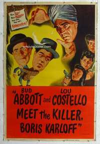 a167 ABBOTT & COSTELLO MEET KILLER BORIS KARLOFF Forty by Sixty movie poster R56
