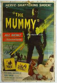 a200 MUMMY Forty by Sixty movie poster '59 Peter Cushing, Christopher Lee