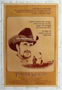 a217 TENDER MERCIES Forty by Sixty movie poster '83 Beresford, Robert Duvall