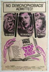 a219 TWICE TOLD TALES Forty by Sixty movie poster '63 Vincent Price horror!