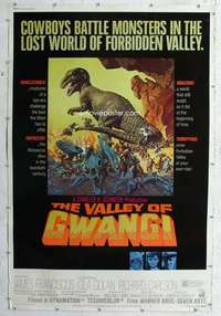 a221 VALLEY OF GWANGI Forty by Sixty movie poster '69 Harryhausen, dinosaurs!