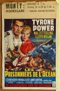 a031 ABANDON SHIP Belgian movie poster '57 Tyrone Power, Zetterling