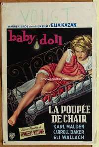 a038 BABY DOLL Belgian movie poster '57 Carroll Baker, sex classic!