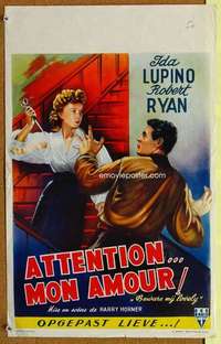 a042 BEWARE MY LOVELY Belgian movie poster '52 Ida Lupino, Robert Ryan
