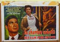 a048 BURNING COURT Belgian movie poster '62 Julien Duviver, Brialy