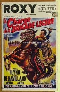 a050 CHARGE OF THE LIGHT BRIGADE Belgian movie poster R50s Flynn