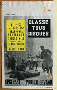 a044 BIG RISK Belgian movie poster '61 Ventura, Jean-Paul Belmondo