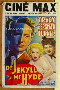 a058 DR JEKYLL & MR HYDE Belgian movie poster '41 Spencer Tracy
