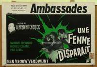 a088 LADY VANISHES Belgian movie poster R60s Alfred Hitchcock