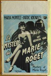 a098 MYSTERY OF MARIE ROGET Belgian movie poster '42 Maria Montez