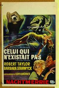 a102 NIGHT WALKER Belgian movie poster '65 Robert Taylor, Stanwyck