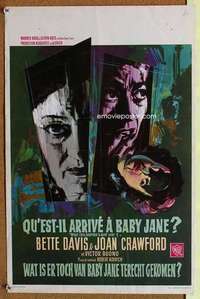 a157 WHAT EVER HAPPENED TO BABY JANE Belgian movie poster '62 Davis